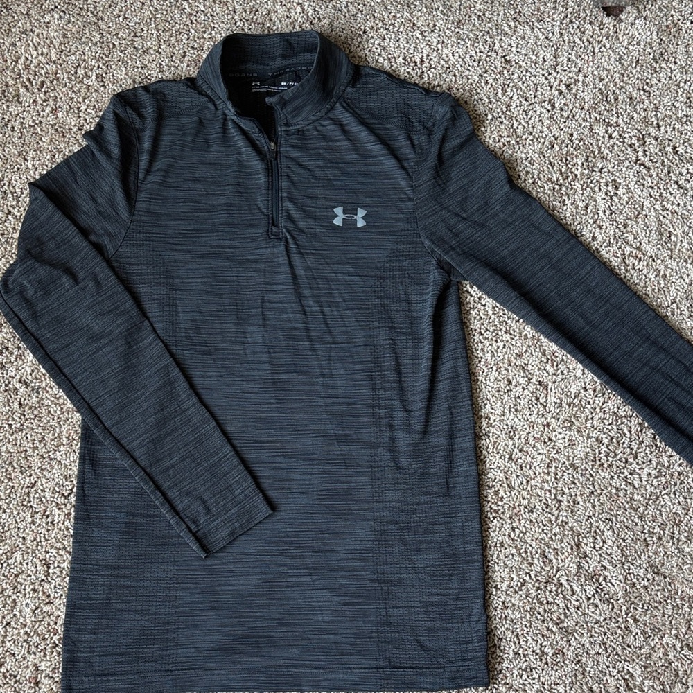 Under Armour Charcoal Quarter Zip Pullover-Men’s size small